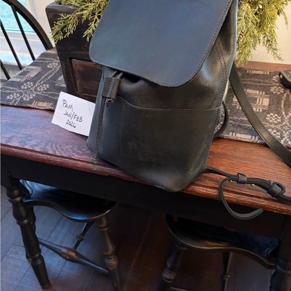Black Leather Parker Clay Abby Backpack main image 3